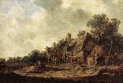 Jan van Goyen Peasant Huts with Sweep Well china oil painting artist